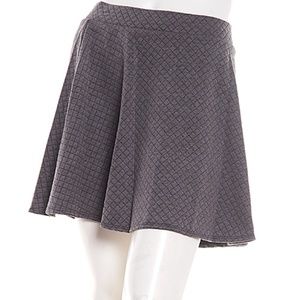 Brown Pleated Mini Skirt